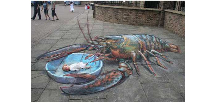 Amazing-3D-Sidewalk-Art-lobster